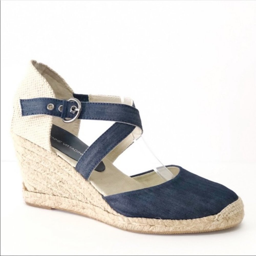 Adrienne Vittadini Espadrille Wedge Sz 6.5